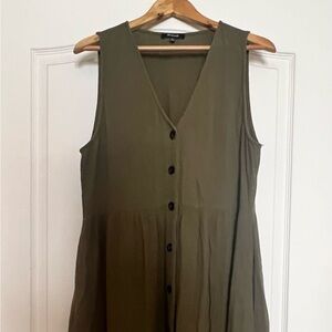 Madewell mid length green dress size large